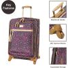 imageSteve Madden Designer Luggage Collection  Expandable 28 Inch Softside Bag for Men ampamp Women  Durable Lightweight Checked Suitcase with 4Rolling Spinner Wheels Global PurpleDark Purple