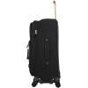 imageSteve Madden Designer Luggage Collection  Lightweight 24 Inch Expandable Softside Suitcase  Midsize Rolling 4Spinner Wheels Checked Bag Black 24in
