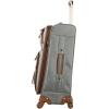 imageSteve Madden Designer Luggage Collection  Lightweight 24 Inch Expandable Softside Suitcase  Midsize Rolling 4Spinner Wheels Checked Bag Harlo BlackHarlo Gray