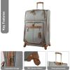 imageSteve Madden Designer Luggage Collection  Lightweight 24 Inch Expandable Softside Suitcase  Midsize Rolling 4Spinner Wheels Checked Bag Harlo BlackHarlo Gray