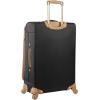 imageSteve Madden Designer Luggage Collection  Lightweight 24 Inch Expandable Softside Suitcase  Midsize Rolling 4Spinner Wheels Checked Bag Harlo BlackHarlo Black