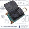 imageSteve Madden Designer Luggage Collection  Lightweight 24 Inch Expandable Softside Suitcase  Midsize Rolling 4Spinner Wheels Checked Bag Harlo BlackHarlo Teal Blue