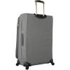 imageSteve Madden Designer Luggage Collection  Lightweight 24 Inch Expandable Softside Suitcase  Midsize Rolling 4Spinner Wheels Checked Bag Harlo BlackPeek A Boo Gray