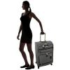 imageSteve Madden Designer Luggage Collection  Lightweight 24 Inch Expandable Softside Suitcase  Midsize Rolling 4Spinner Wheels Checked Bag Harlo BlackPeek A Boo Gray