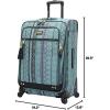 imageSteve Madden Luggage Large 28quot Expandable Softside Suitcase With Spinner Wheels 28in Legends TurquoiseLegends Turquoise