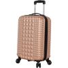 imageSteve Madden Luggage Set 3 Piece  Lightweight Hardside Suitcase set  Includes 20 Inch Carry on 24In28In Checked Bag with 8Wheel Rolling Spinner Rose Gold One Size
