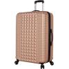 imageSteve Madden Luggage Set 3 Piece  Lightweight Hardside Suitcase set  Includes 20 Inch Carry on 24In28In Checked Bag with 8Wheel Rolling Spinner Rose Gold One Size
