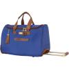 imageSteve Madden Designer Carry On Luggage Collection  Lightweight 20 Inch Duffel Bag Weekender Overnight Business Travel Suitcase with 2 Rolling Spinner Wheels Global BlueGlobal Blue