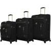 imageSteve Madden Designer Luggage Collection  3 Piece Softside Expandable Lightweight Spinner Suitcase Set  Travel Set includes 20 Inch Carry on 24 Inch ampamp 28Inch Checked Suitcases Harlo GrayBlack Grey