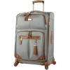 imageSteve Madden Designer Luggage Collection  Lightweight 24 Inch Expandable Softside Suitcase  Midsize Rolling 4Spinner Wheels Checked Bag Harlo BlackHarlo Gray