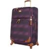 imageSteve Madden Designer Luggage Collection  Lightweight 28 Inch Expandable Softside Suitcase  Durable Rolling 4Spinner Wheels Checked Bag Shadow Purple Shadow PurpleShadow Purple