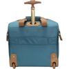 imagesteve madden Designer 15 Inch Carry on Suitcase Small Weekender Overnight Business Travel Luggage Lightweight 2 Rolling Spinner Wheels Under Seat Bag for Women Harlo BlackHarlo Teal Blue