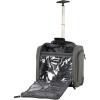 imagesteve madden Designer 15 Inch Carry on Suitcase Small Weekender Overnight Business Travel Luggage Lightweight 2 Rolling Spinner Wheels Under Seat Bag for Women Harlo BlackPeekaboo Grey