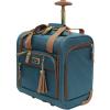 imagesteve madden Designer 15 Inch Carry on Suitcase Small Weekender Overnight Business Travel Luggage Lightweight 2 Rolling Spinner Wheels Under Seat Bag for Women Harlo BlackHarlo Teal Blue