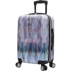 imageSteve Madden 28 Inch Checked Luggage Collection  Scratch Resistant ABS  PC Hardside Suitcase  Designer Lightweight Bag with 8Rolling Spinner Wheels DiamondDiamond