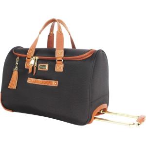 imageSteve Madden Designer Carry On Luggage Collection  Lightweight 20 Inch Duffel Bag Weekender Overnight Business Travel Suitcase with 2 Rolling Spinner Wheels Global BlueGlobal Black