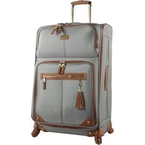 imageSteve Madden Designer Luggage  Checked Large 28 Inch Softside Suitcase  Expandable for Extra Packing Capacity  Lightweight Bag with Rolling Spinner Wheels Harlo Black 28inHarlo Gray