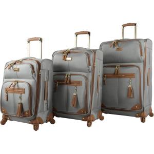 imageSteve Madden Designer Luggage Collection  3 Piece Softside Expandable Lightweight Spinner Suitcase Set  Travel Set includes 20 Inch Carry on 24 Inch ampamp 28Inch Checked Suitcases Harlo GrayHarlo Gray