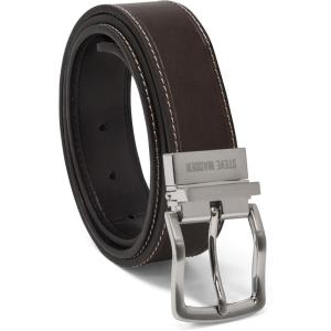imageSteve Madden Reversible Mens Dress Casual Every Day Leather BeltBrownBlack Oil Tanned