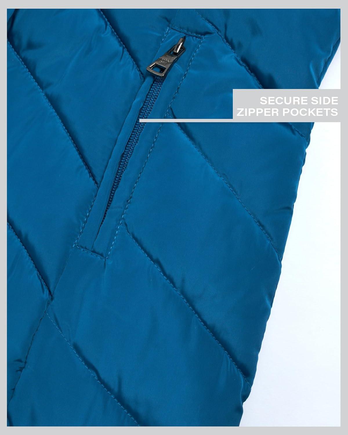 imageMadden Girl Womens Maxi Puffer Jacket  Long Quilted Puffer Coat Sizes S3XPeacock