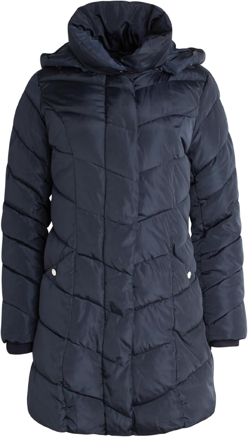 imageSteve Madden Womens Insulated Quilted Puffer Parka Winter Coat with Hood SXLNavy