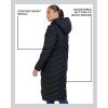 imageMadden Girl Womens Maxi Puffer Jacket  Long Quilted Puffer Coat Sizes S3XBlack