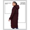 imageMadden Girl Womens Maxi Puffer Jacket  Long Quilted Puffer Coat Sizes S3XMerlot