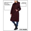 imageMadden Girl Womens Maxi Puffer Jacket  Long Quilted Puffer Coat Sizes S3XMerlot