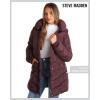 imageSteve Madden Womens Insulated Quilted Puffer Parka Winter Coat with Hood SXLMerlot