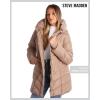 imageSteve Madden Womens Insulated Quilted Puffer Parka Winter Coat with Hood SXLTan