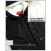 imageSteve Madden Womens Long Parka  Insulated Quilted Puffer Winter Coat for Women with Faux Sherpa Hood Sizes SXLBlack Two