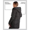 imageSteve Madden Womens Long Parka  Insulated Quilted Puffer Winter Coat for Women with Faux Sherpa Hood Sizes SXLBlack Two