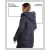 imageSteve Madden Womens Long Parka  Insulated Quilted Puffer Winter Coat for Women with Faux Sherpa Hood Sizes SXLIndigo Heather