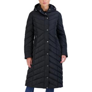 imageMadden Girl Womens Maxi Puffer Jacket  Long Quilted Puffer Coat Sizes S3XBlack