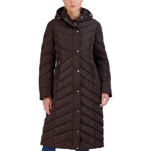 imageMadden Girl Womens Maxi Puffer Jacket  Long Quilted Puffer Coat Sizes S3XChocolate
