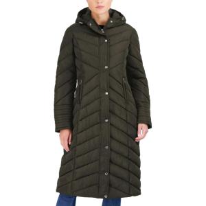 imageMadden Girl Womens Maxi Puffer Jacket  Long Quilted Puffer Coat Sizes S3XOlive