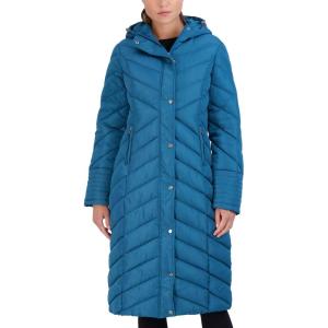 imageMadden Girl Womens Maxi Puffer Jacket  Long Quilted Puffer Coat Sizes S3XPeacock