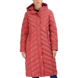 imageMadden Girl Womens Maxi Puffer Jacket  Long Quilted Puffer Coat Sizes S3XTerracotta