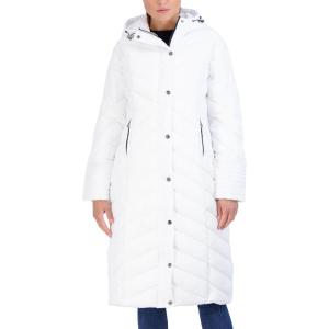 imageMadden Girl Womens Maxi Puffer Jacket  Long Quilted Puffer Coat Sizes S3XWhite