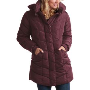 imageSteve Madden Womens Insulated Quilted Puffer Parka Winter Coat with Hood SXLMerlot