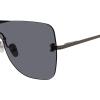 imageSteve Madden Womens Female Sunglasses Style Bentley Shield Shiny Gun BlackSolid Smoke 140mm 0mm