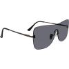 imageSteve Madden Womens Female Sunglasses Style Bentley Shield Shiny Gun BlackSolid Smoke 140mm 0mm