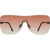 imageSteve Madden Womens Female Sunglasses Style Bentley ShieldSatin GoldBrownBrown Gradient