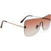 imageSteve Madden Womens Female Sunglasses Style Bentley ShieldSatin GoldBrownBrown Gradient