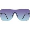 imageSteve Madden Womens Female Sunglasses Style Bentley ShieldShiny GoldCrystal BlueBlue Gradient