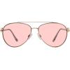 imageSteve Madden Womens Harlee SunglassesShiny GoldSolid Plum