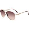 imageSteve Madden Womens Harlee SunglassesShiny GoldBrownBrown Gradient