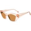 imageSteve Madden Womens Stacia SunglassesCrystal PinkSolid Light Brown