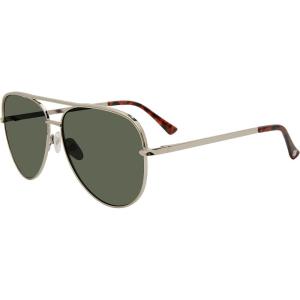 imageSteve Madden Womens Dante SunglassesShiny SilverSolid Green