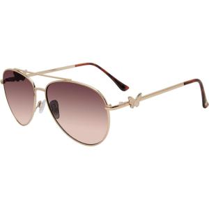imageSteve Madden Womens Harlee SunglassesShiny GoldBrownBrown Gradient